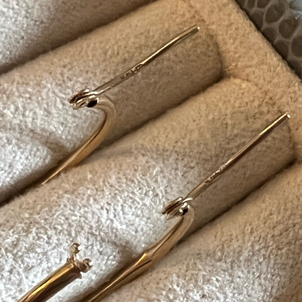 14k Yellow Gold Hoops